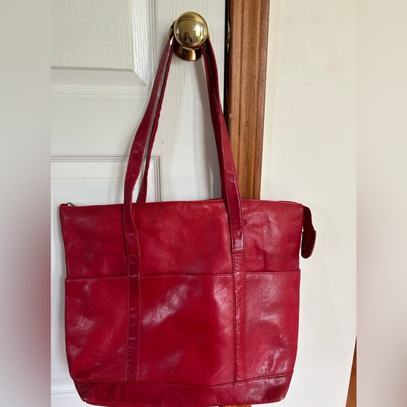 Wilson Vintage Red leather bag - Picture 2 of 5